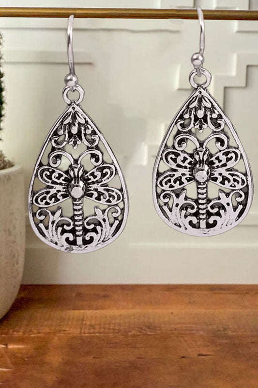 Vintage Hollow Dragonfly Earrings