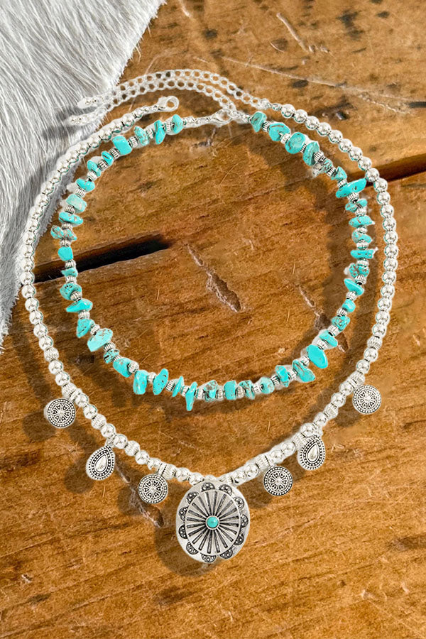 Exquisite Turquoise Layered Necklac