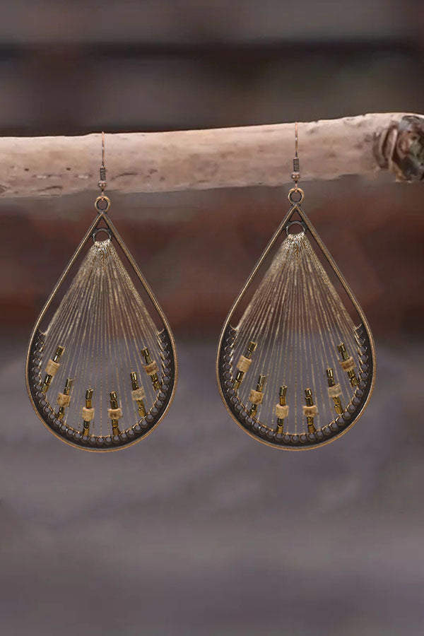 Bohemian Handmade Teardrop Macrame Earrings