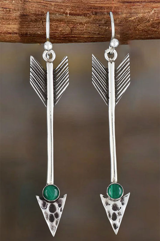 Vintage Western Turquoise Dangle Arrow Earrings