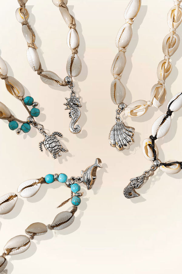 Ocean Wind Mermaid Shell Necklace Resort Island Beach Necklace