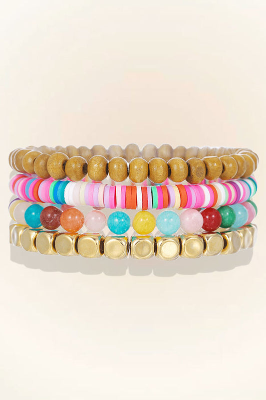Vintage Set Stacked Crystal Bracelet