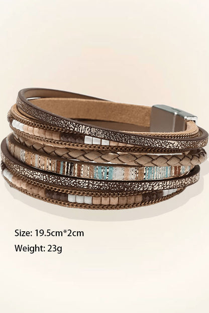 Fesciory Boho Leopard Wrap Bracelet
