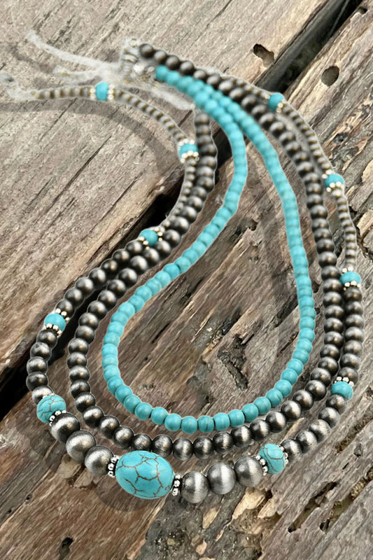Artisan Turquoise Statement Necklace Set