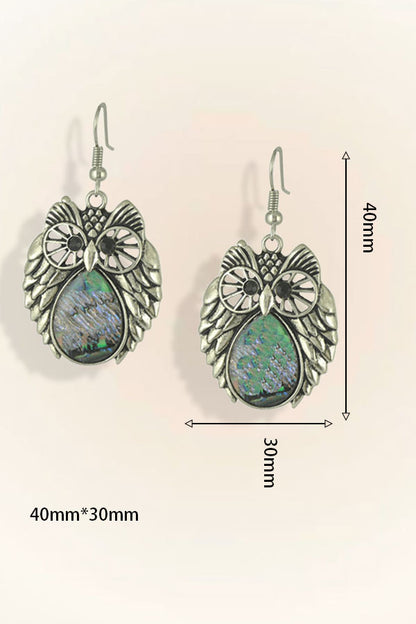 Enchanted Forest Owl & Elephant Shell Studs Earrings