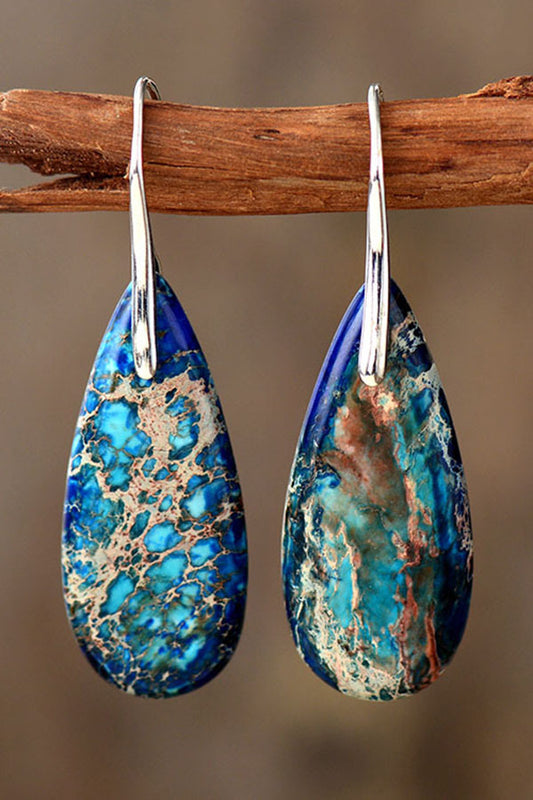 Bohemian Imperial Stone Drop Pendant Old Earrings