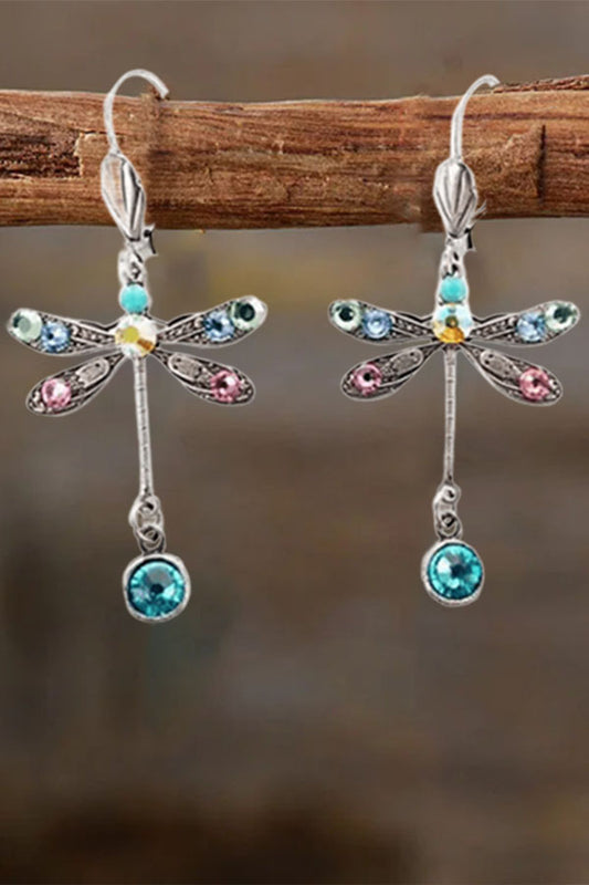 Elegant Dragonfly Turquoise Earrings