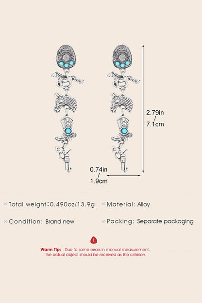 Western Boho Turquoise Earrings