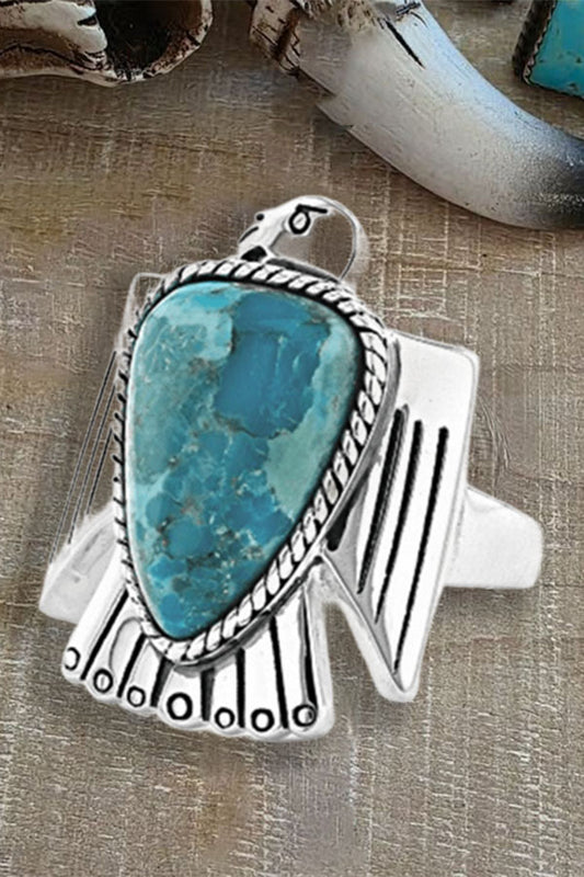 ‌Vintage Eagle Turquoise Ring