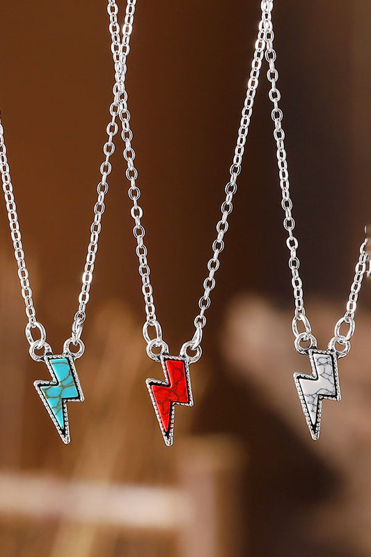 ‌Bohemian Lightning Turquoise Pendant Necklace