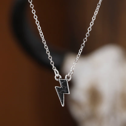‌Bohemian Lightning Turquoise Pendant Necklace