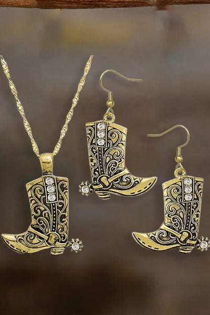 ‌Rebel Boho Cowboy Earrings & Necklace Set