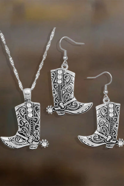 ‌Rebel Boho Cowboy Earrings & Necklace Set