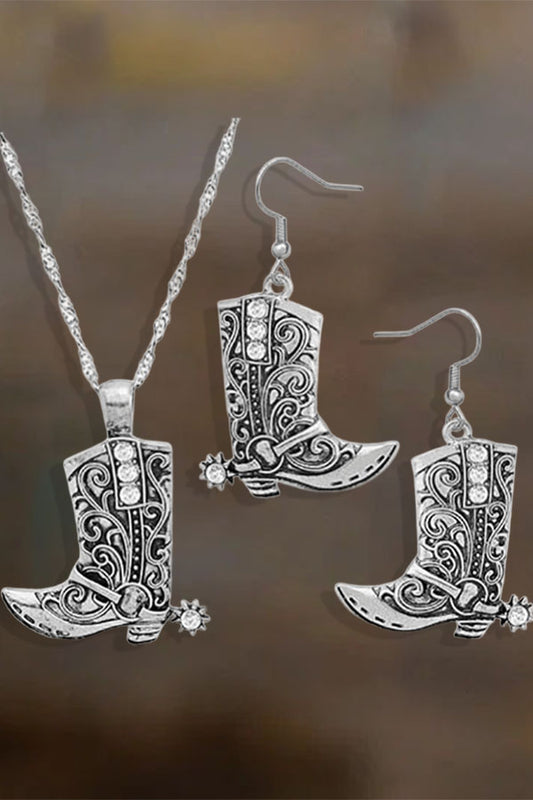 ‌Rebel Boho Cowboy Earrings & Necklace Set