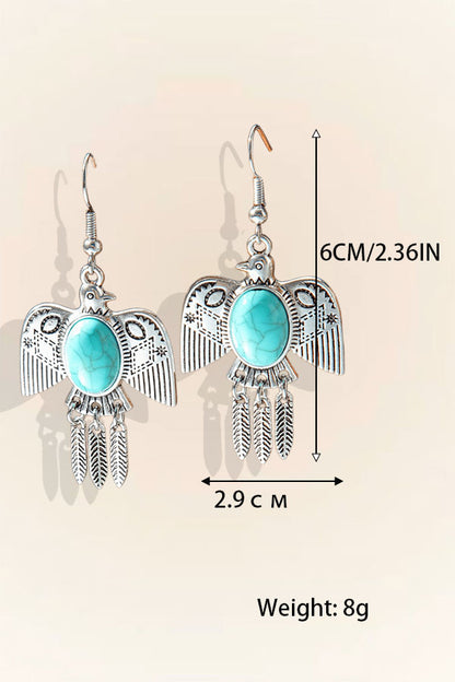 Vintage Freedom Bird Turquoise Earrings