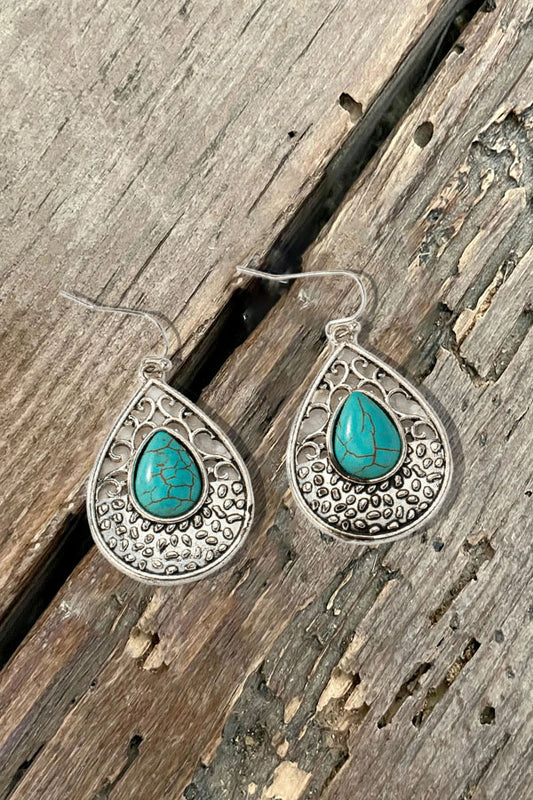 Bohemian Hollow Turquoise Earrings