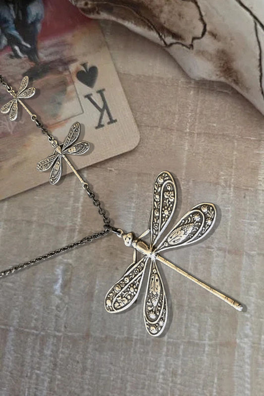 Vintage Dragonfly Transformation Necklace