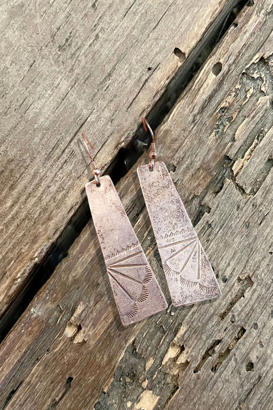 Bohemian Rustic Copper Earrings