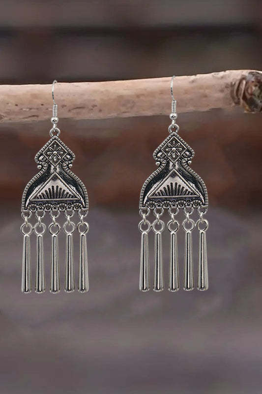 Bohemian Filigree Tassel Statement Earrings