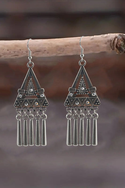 Vintage Ethnic Triangular Dangle Earrings