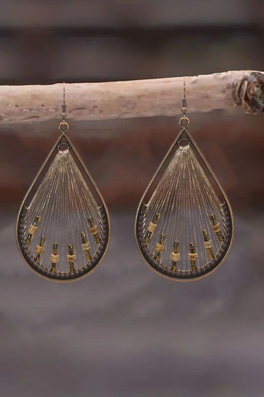 Bohemian Handmade Teardrop Macrame Earrings