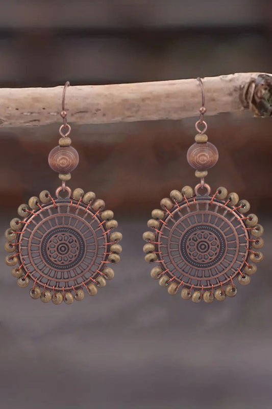 Boho Circular Beaded Earrings
