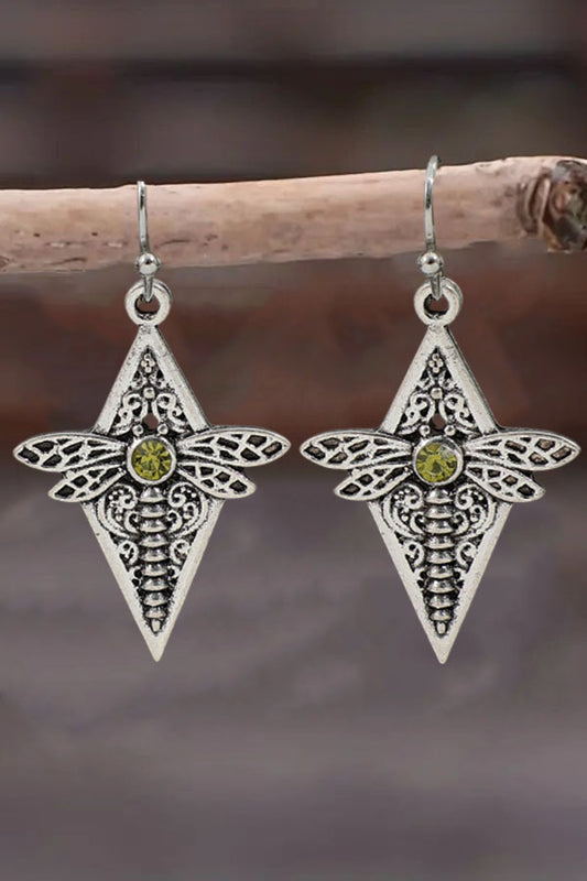 Vintage Dragonfly Filigree Earrings