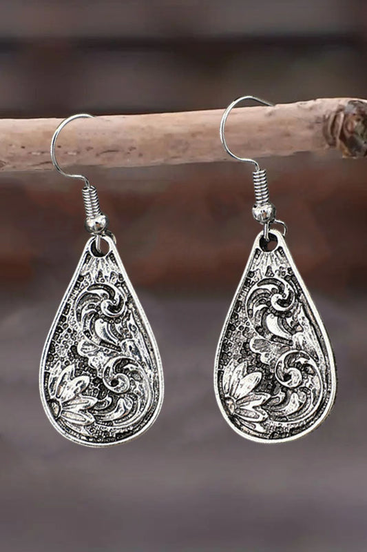 Vintage Filigree Teardrop Earrings