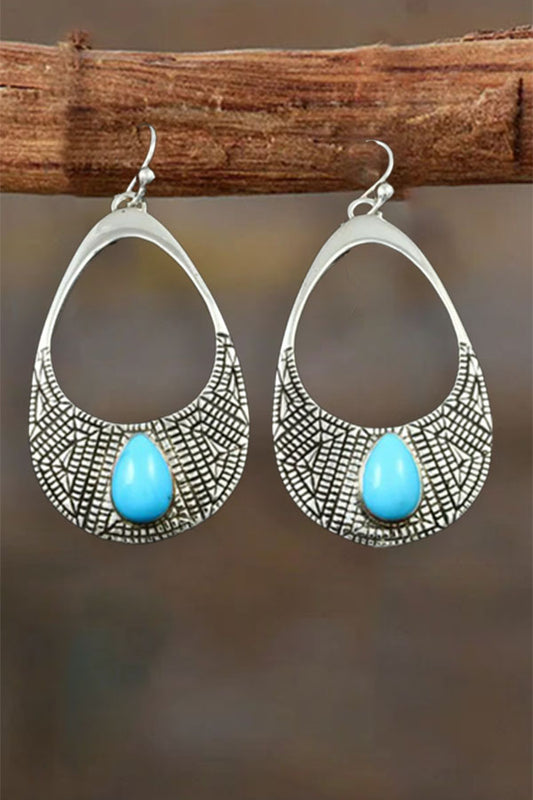 Handcrafted Sterling Silver Turquoise Dangle Earrings