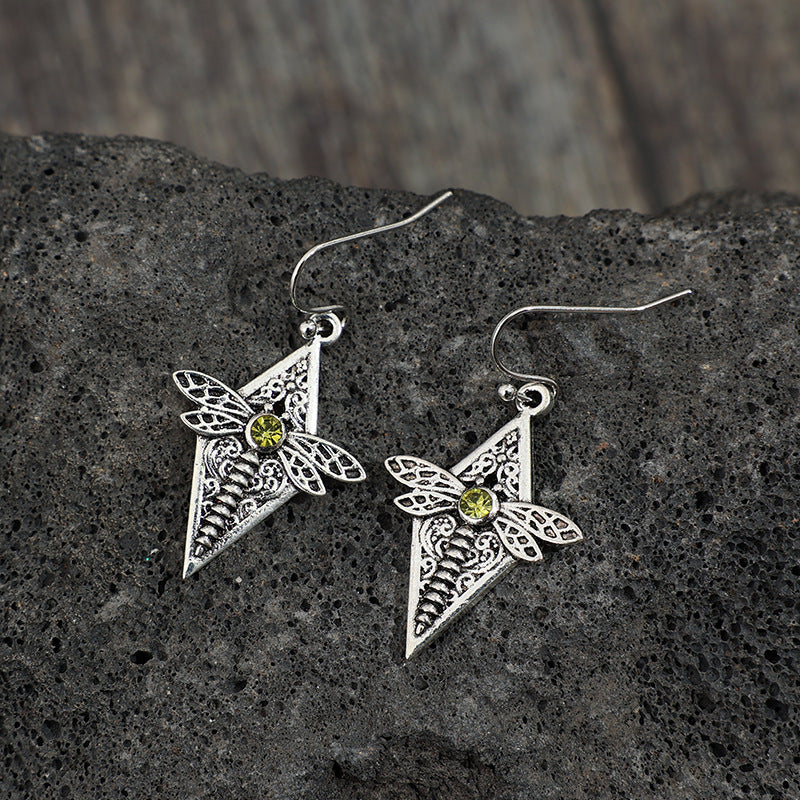 Vintage Dragonfly Filigree Earrings